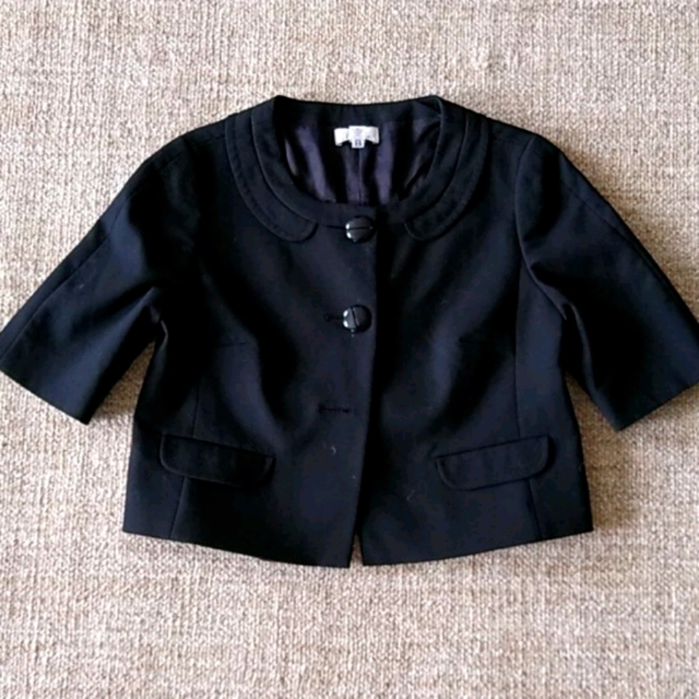 Loft black 3/4 sleeve jacket size 6